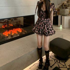 Women's waist slim sexy dress